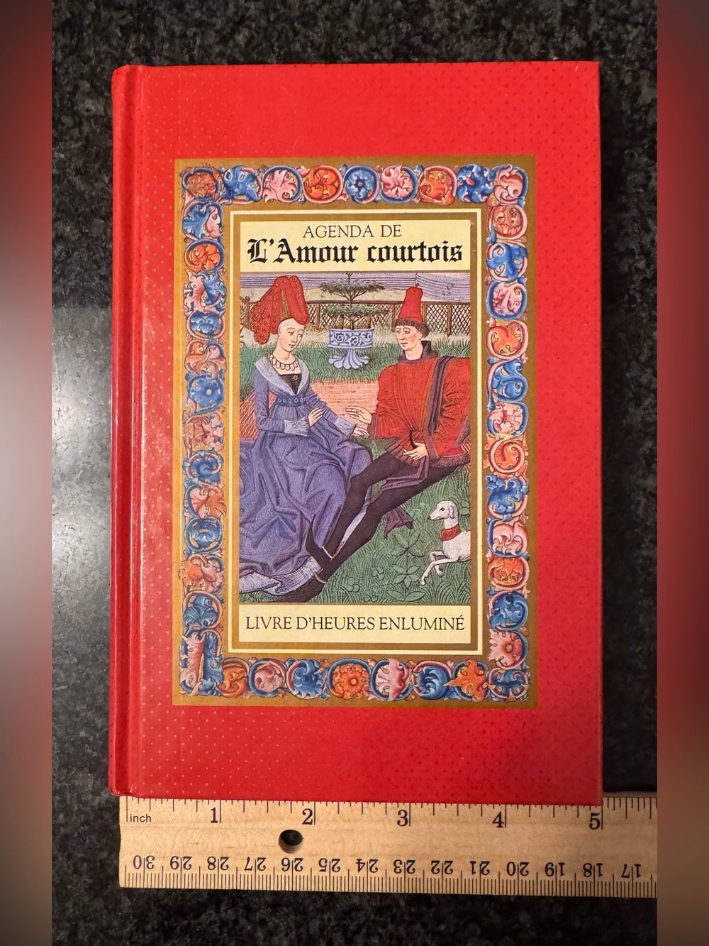 Vintage French Perpetual Calendar Book 
Agenda de L'Amour Courtois